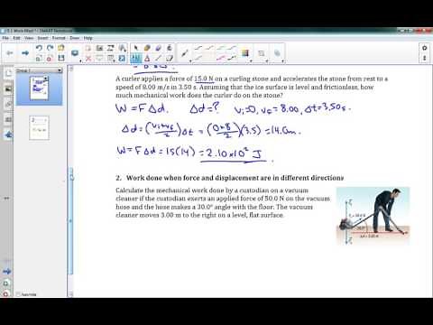 SPH3U 5.1 Work