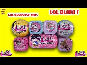 LOL Surprise Under Wraps Confetti POP BLING Series 3 Tins Unboxing Toy Dolls Eye Spy
