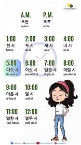Telling time in Korean #koreanlanguage #koreanwords | EasyKorean101