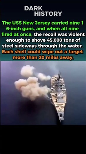 When the USS New Jersey Fired All 9 Guns at Once #shorts #usa | Dark History