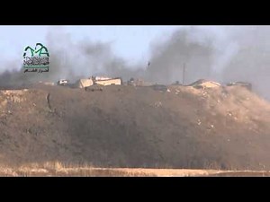 شام ريف حماة احتراق دبابة لقوات الأسد في قاعدة تل عثمان3 11 2015