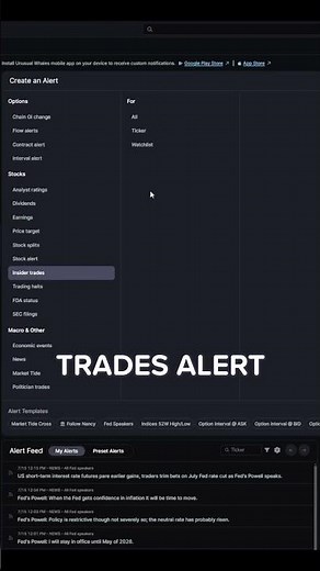 INSIDER TRADE Alerts on Unusual Whales