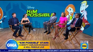 We are celebrating the 20th anniversary of the animated series with the voices behind Kim Possible and Ron Stoppable! @Christy Carlson Romano and Will Friedle join us LIVE | Robin Roberts