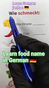Learn Daily Food & Drink Vocabulary — in German