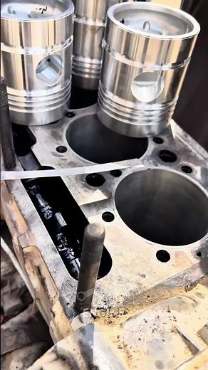 Watch This Piston Clearance Test – Engine Rebuild Work #shortsfeed #mechanic #skills