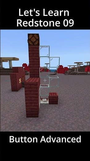 Let's Learn Redstone with OmLedu | 09 Button Advanced | Minecraft Bedrock Redstone Tutorial