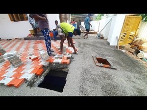 Flooring Techniques_Parking Area Paver Block installation with vibrator|Paver block design