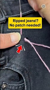 Easy Hand Sewing Fix| How to repair denim jeans without patches? #shorts #sewing #tipsntricks