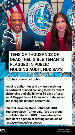 TENS OF THOUSANDS OF DEAD, INELIGIBLE TENANTS FLAGGED IN PUBLIC HOUSING AUDIT, HUD SAYS