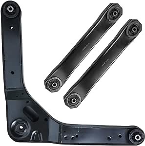 Detroit Axle - Rear 3pc Control Arms for 1999-2004 Jeep Grand Cherokee, 3 Lower & Upper Control Arms Assembly 2000 2001 2002 2003 Replacement