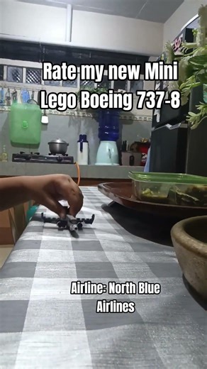 My new Mini Lego Boeing 737-8 North Blue Airlines