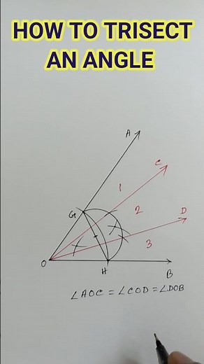 How to trisect an angle #ytshort #shorts #trisect