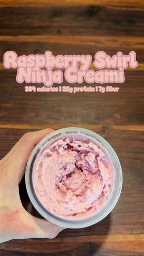 Raspberry Swirl Ninja Creami #recipe #ninjacreami #protein #raspberry #berry Ingredients: -10oz fairlife fat free milk -75g fresh/frozen raspberries -10g zero cal sweetener -1/4 tsp salt -1/4 tsp xantham gum -1/2 tsp vanilla extract or -1/2 vanilla protein shake -100g fresh/frozen raspberries -10g zero cal sweetener -1/4 tsp salt -1/4 tsp xantham gum Instructions: 1. Add all ingredients to blender and blend on low for 30s or until fully incorporated 2. Add to ninja creami pint and freeze for at 