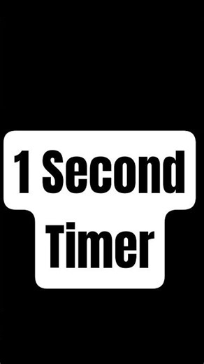 1 Second Timer | 1 sec Countdown timer | One Second timer
