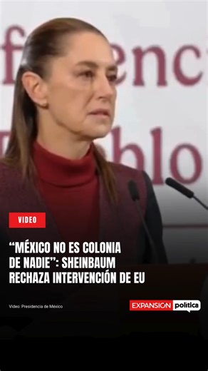 Tras el asesinato del alcalde de Uruapan, Claudia Sheinbaum afirmó que México no pedirá intervención de Estados Unidos en temas de seguridad. “Nos duele un homicidio como el del alcalde de Uruapan, pero no por eso se va a llamar a la intervención de Estados Unidos”. Dijo también que EU puede brindar información, pero subrayó: “No somos colonia de nadie”. #VideoRRSS | Expansión