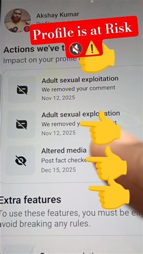 Profile is at risk 🔇⚠️😱 kese solve kre।। #techmkumar #profile #profileisatrisk #issue #Someissue