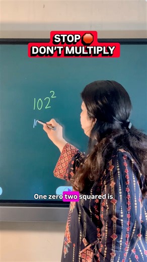 Why multiply when you can think? ✨✨ 102 square = one smart shortcut, zero calculator. Math is easy when you see the pattern. | Concepts by Indervir Jolly