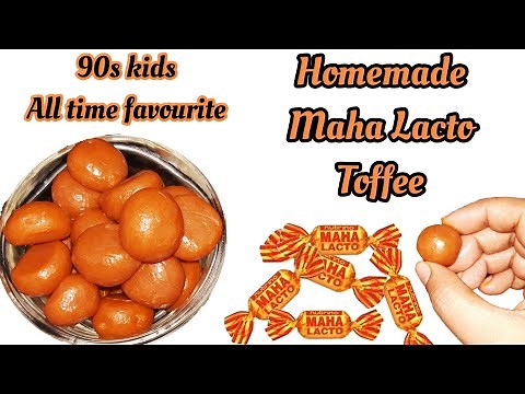 3 Ingredients Homemade Maha Lacto Candy / 90s Kids All Time Favourite Sweet / Caramel Milk Toffee