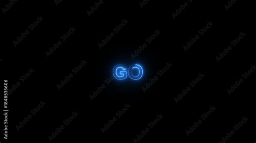 Countdown timer from 3 to 0 second and go text animation on transparent background. 4k