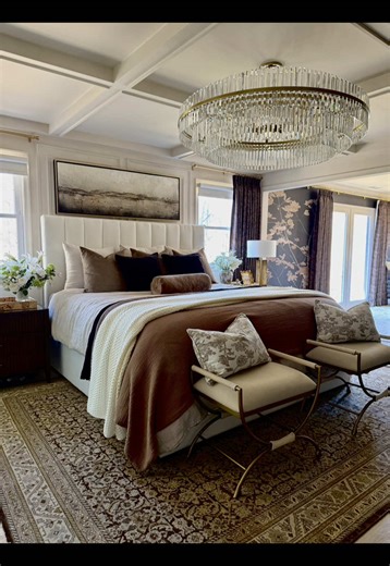 Bedroom REVEAL✨ Comment SHOP for product details and let me know your favorite part in the comments 😊 This project was extra special to my heart because this was my parent’s bedroom since 1989 🤯 and because we bought my childhood home it was time to give it new life. ✨ This took a bit longer than expected but I didn’t want to skip on any details and love the way it turned out. Now we officially have our very own oasis. 🥰 #interiordesign #homeinspo #bedroominspo #hometransformation #interiørin