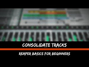 Consolidate Tracks | Reaper Basics for Beginners