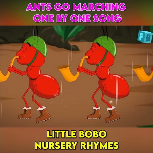 Ants Go Marching One By One Song _ Little Bobo Nursery Rhymes _ Learn 1 to 10 number #shorts