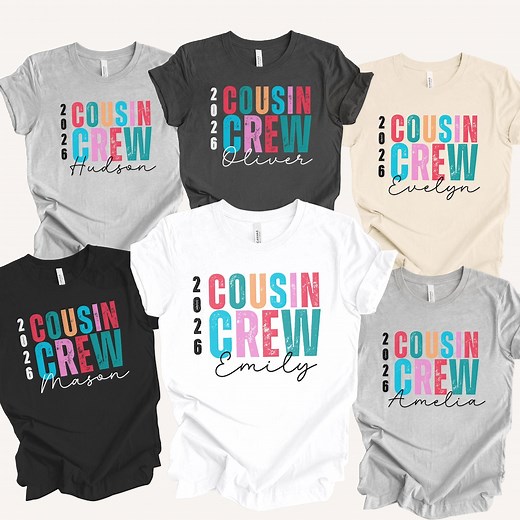 Cousin Crew Personalized T-shirts, Custom Cousin Crew Shirts, Matching Family Reunion Tshirts, Cousin Crew Sweatshirt, Cousin Crew Hoodie - Etsy