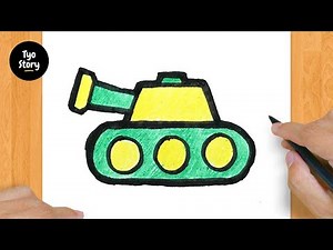 #82 How to Draw a Cute Tank - Easy Drawing Tutorial