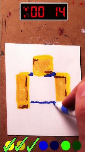 Drawing Roblox Noob in 30 SEC
