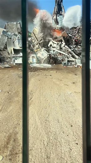 @toolboxtickles on Instagram: "This is how we control small fires at the scrap yard - 🎥 credit : dennisolivo - #scrapyard #firefighter #fire #bluecollarlife #workmemes #construction #skilledtrades #engineer"