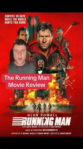 The Running Man Review, I wish there was more Edgar Wright in this Edgar Wright movie. Score: 5/10 #therunningman #therunningmanmovie #therunningmanremake #glenpowell #edgarwright