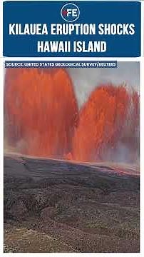 Kilauea Volcano Erupts With 1300ft Lava Fountains on Hawaii’s Big Island #nature #volcanoeruption