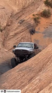 Nothing like taking a few minutes to stop and hit the Hell’s Gate climb. If you’ve never tried it, it’s an offshoot loop about midway on the Hell’s Revenge trail. As long as you keep all four wheels on the ground it’s not a bad climb. Get off line and start lifting a tire, and things can go wrong. We’ve got a new video of it up on our YouTube page | Fullsize Invasion