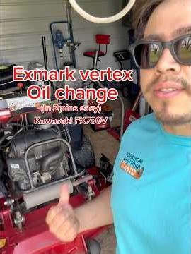 Exmark Vertex Oil change #kawasaki FX730V engine 🔥#exmark #diy #stepbystep #guide #milwaukee #like