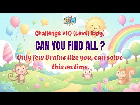 Challenge #10 | Level Easy | Find 3 differences (Brain Games for Kids)