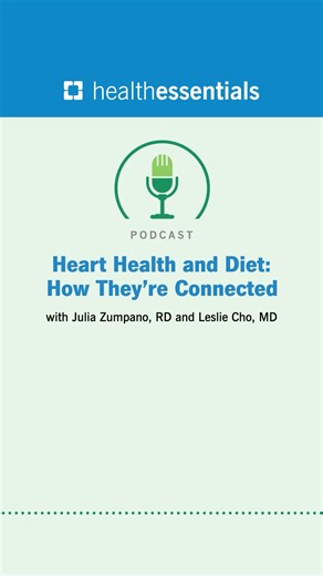 The next time you sit down for a meal, think about the food on your plate: What’s there will go a long way toward determining how well your cardiovascular system functions. Learn more in this new podcast episode out now wherever you listen to your podcasts! | Cleveland Clinic