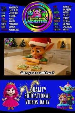 Cookie Counting Fun 1-5 | Star Cookies & Gingerbread Men | Magic Mini Monsters #MagicMiniMonsters