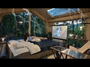 ⛈️CAMPING IN A SLEEPLESS STORM WITH A DOG IN A COZY TENTㅣHEAVY RAIN