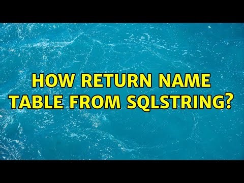 How Return Name Table From SQLSTRING?