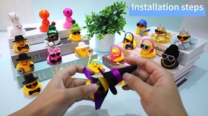 Car Rubber Duck for Jeeps Car Dashboard Decoration with,Squeaky Duck Party Favors Baby Bath Toys Kids Toys