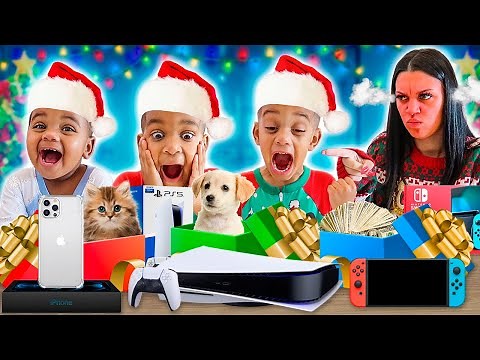 WE CAUGHT DJ, KYRIE AND NOVA OPENING CHRISTMAS PRESENTS EARLY