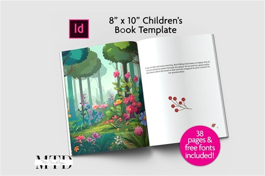 8x10 Children's Book Template, Editable Adobe Indesign (digital Download) - Etsy