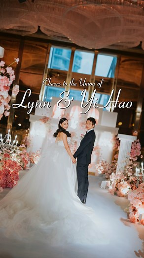 Lynn and YiHao’s wedding was a grand and elegant affair, themed like...