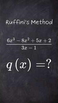 Fast Polynomial Division: How to find $q(x)$ in Seconds! ⚡