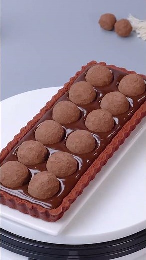 Quick And Easy Chocolate Truffle Tart Baking Hack #shorts #cake #satisfying #chocolate #hack