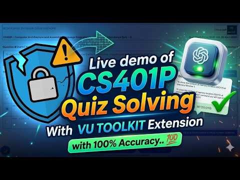 How To Solve VU Quiz With VU Toolkit Extension Using A.I and Get Full Marks (Live Demo)