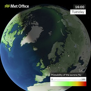A geomagnetic storm is forecast for overnight tonight. This means an aurora is possible Whilst Northern Scotland will be best placed to see this, depending on the strength of this storm and weather conditions, the Northern Lights may be visible as far south as North Wales and north Norfolk | Met Office