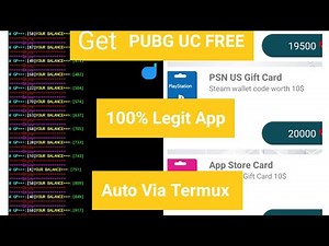 Pubg Mobile Free uc 2021 || Google Play Cards via Termux 2021 ||