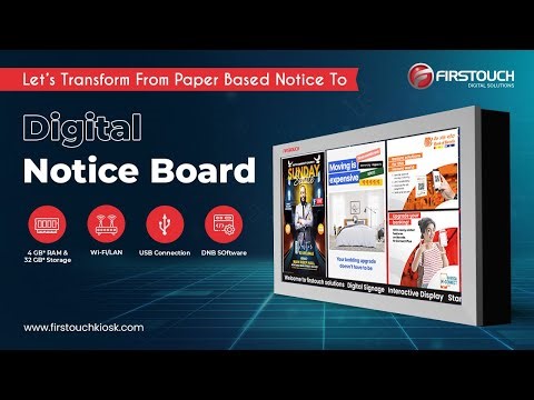 Firstouch Digital Notice Board For Smart Communication