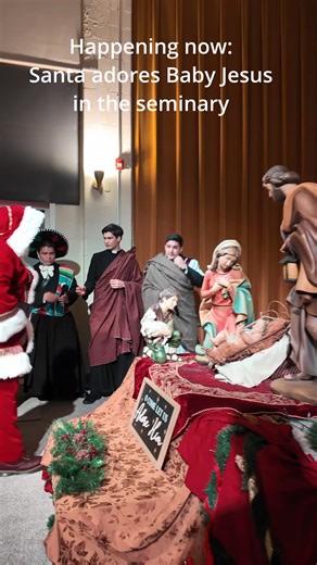 Happening now: Santa adores Baby Jesus in the seminary | LC Cheshire